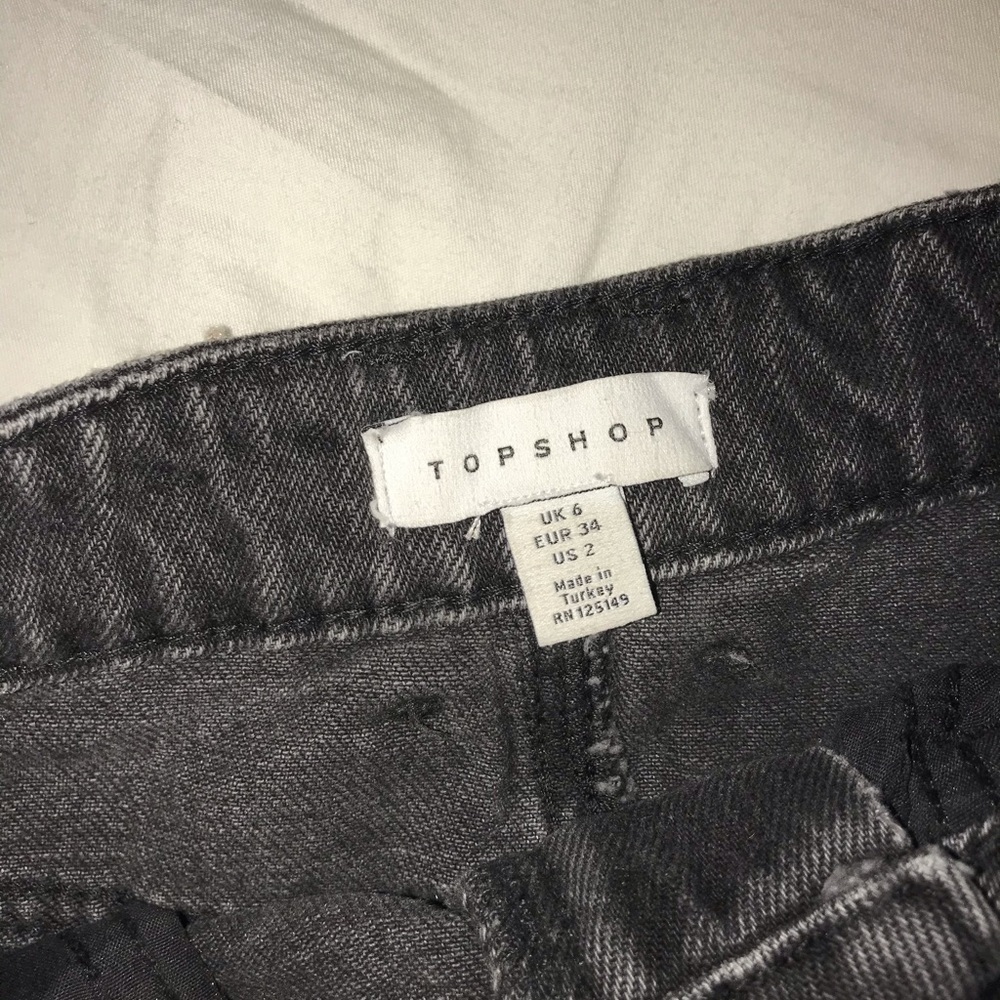 TOPSHOP BLACK DENIM SKIRT - Picture 4 of 4